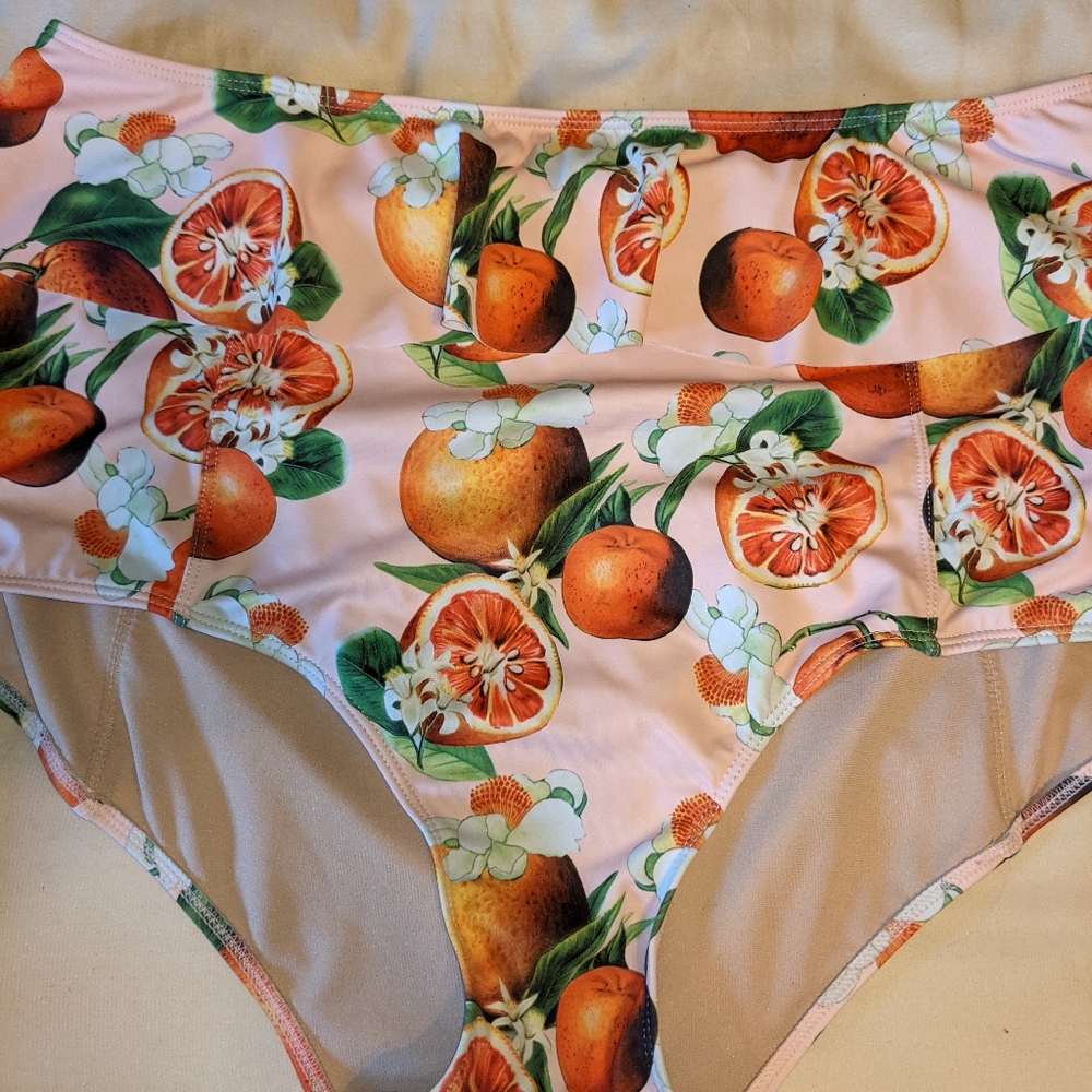 Kortni Jeane Grapefruit Peplum bottoms